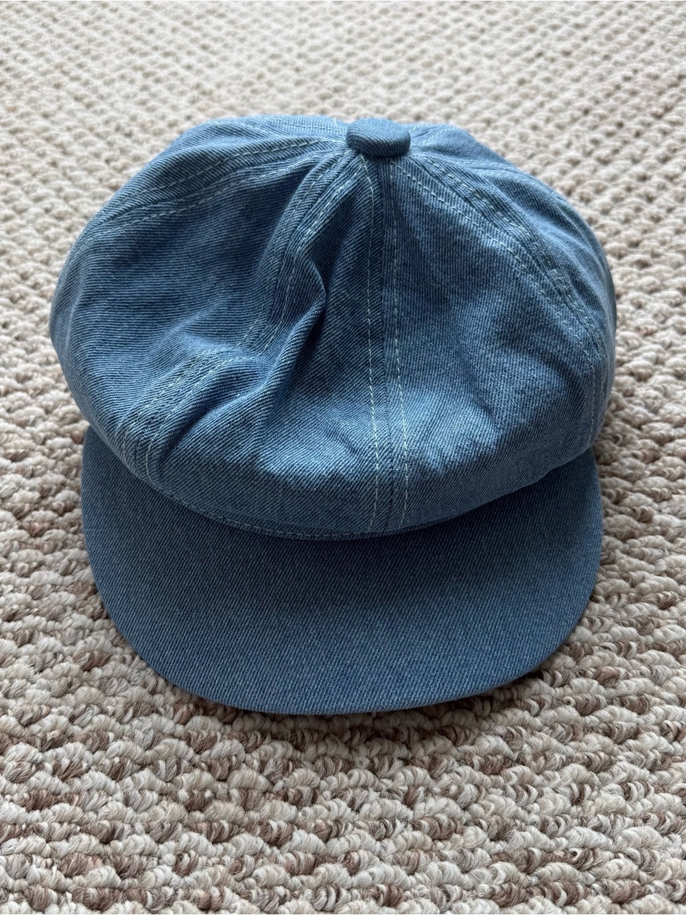 Blue Denim Baker Boy Hat